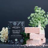 Lífrænt Sápustykki: Sjávarsalt og þörungaspa  Vegan