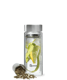 Qwetch Brúsi (teflaska) úr tvöföldu gleri, með 2 tesíum - 320 ml
