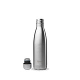 Qwetch Flaska úr einangruðu, riðfríu stáli - Burstað stál  - 500 ml