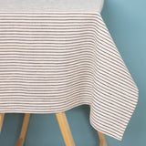 Umhverfisvænn röndóttur dúkur – 140 × 250 cm, hvítur(ólitaður)/svartur