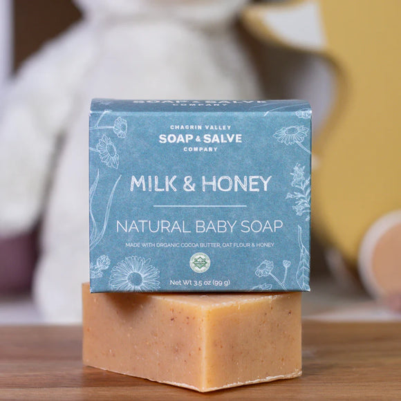 Lífrænt sápustykki, Milk og Honey Baby sápa