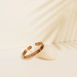 Handslegið Kopararmband með mosaíkmunstri