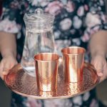 Koparbakki úr Luxury líninni með handhamraðri áferð 32cm ummál