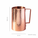 Handhömruð koparkanna - 1500 ml
