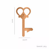 kopar lykill 9cm x 4,5cm