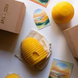 Býflugnavaxkerti í formi býflugubús – Origine